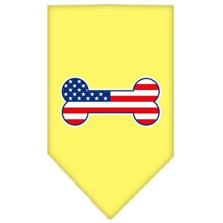 UNCONDITIONAL LOVE Bone Flag American Screen Print Bandana Yellow Small UN851563